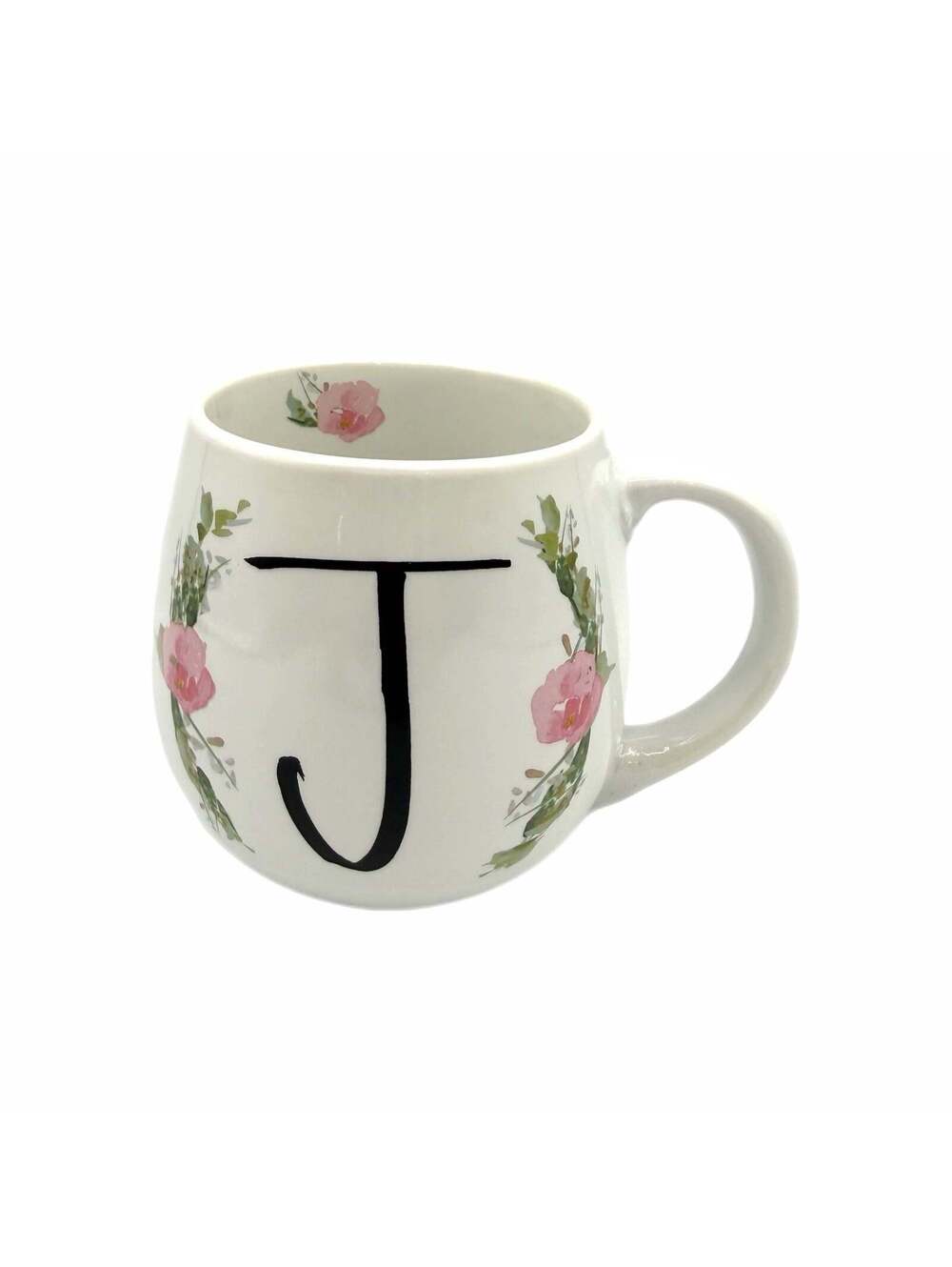 Vintage Prima Designs Floral Monogram Initial “J” Ceramic Coffee Mug